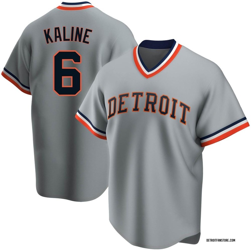 Al Kaline Men's Detroit Tigers Road Cooperstown Collection Jersey - Gray  Replica