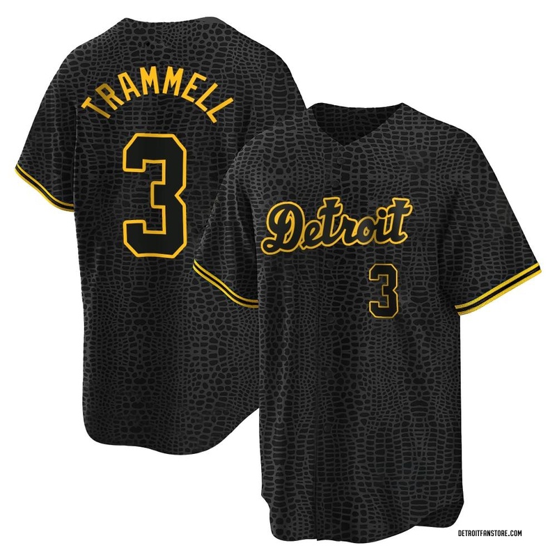 Alan Trammell Men's Detroit Tigers Pitch Fashion Jersey - Black Replica