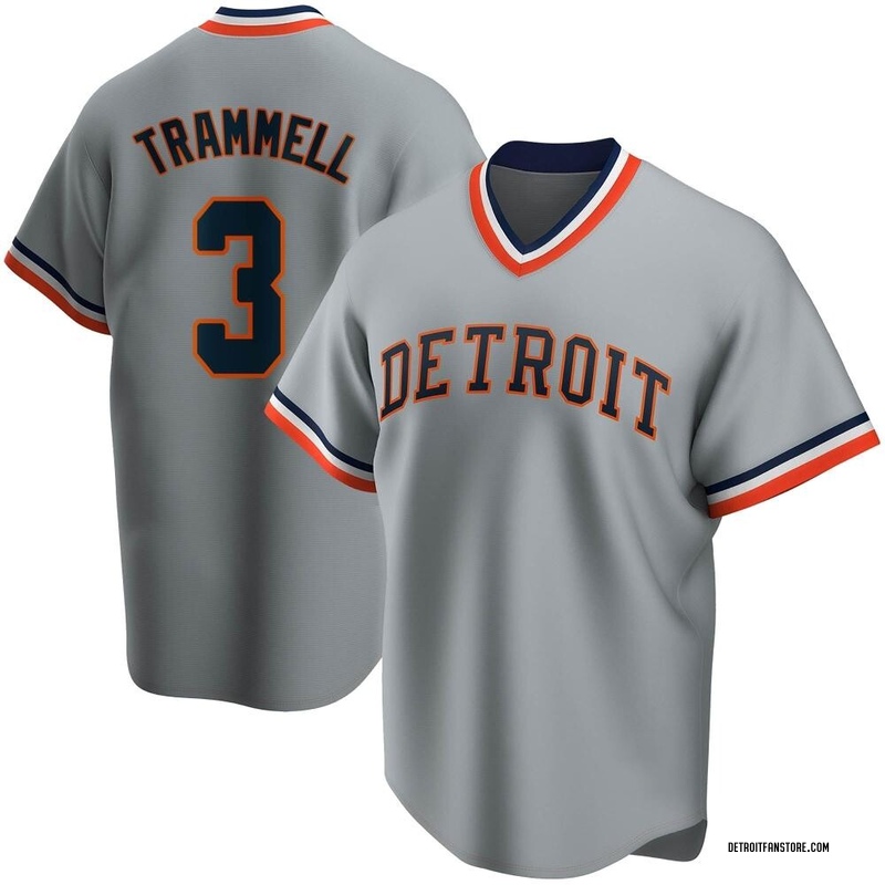 Alan Trammell Men's Detroit Tigers Throwback Jersey - Blue Authentic