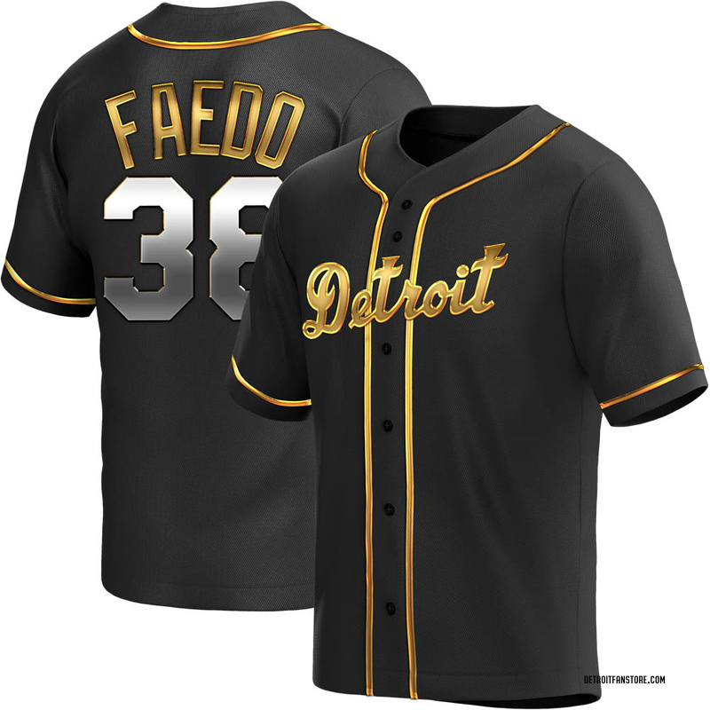 Alex Faedo Men's Detroit Tigers Alternate Jersey - Navy Replica