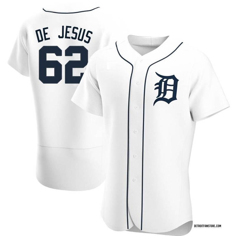 2022 Detroit Tigers Angel De Jesus #62 Game Issued White Jersey El