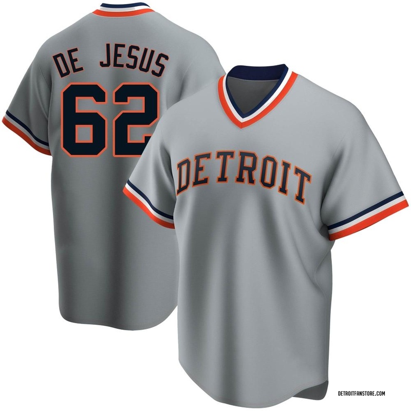 Angel De Jesus Men's Detroit Tigers Road Jersey - Gray Replica