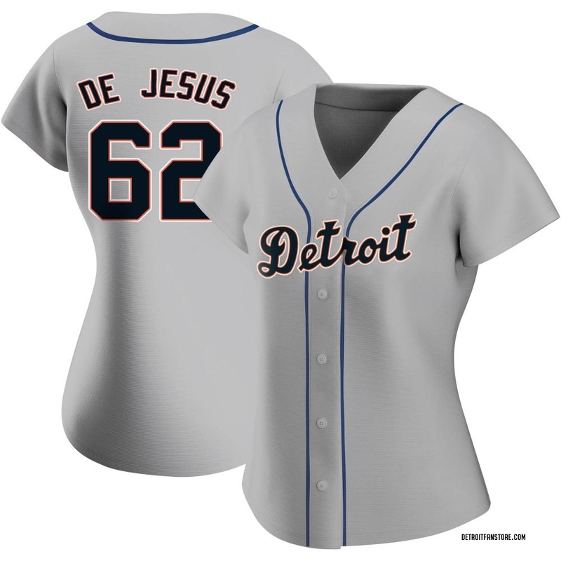 Angel De Jesus Men's Detroit Tigers Road Jersey - Gray Replica