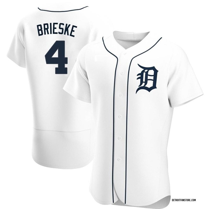 Beau Brieske Men's Detroit Tigers Home Jersey - White Authentic