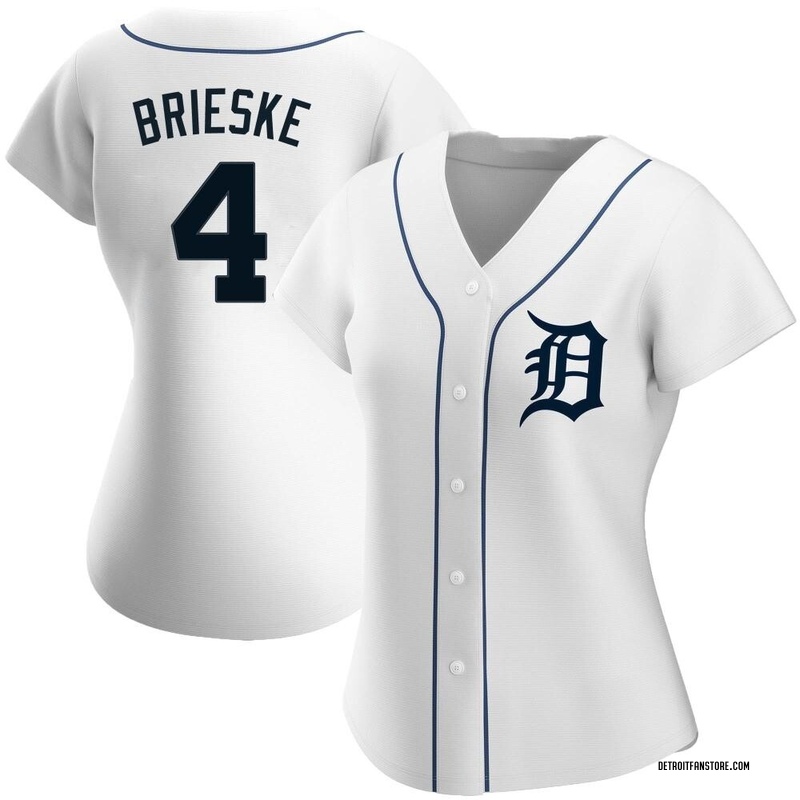 Beau Brieske Men's Detroit Tigers Home Jersey - White Replica