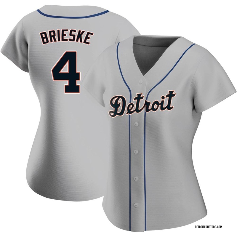 Beau Brieske Men's Detroit Tigers Road Jersey - Gray Authentic