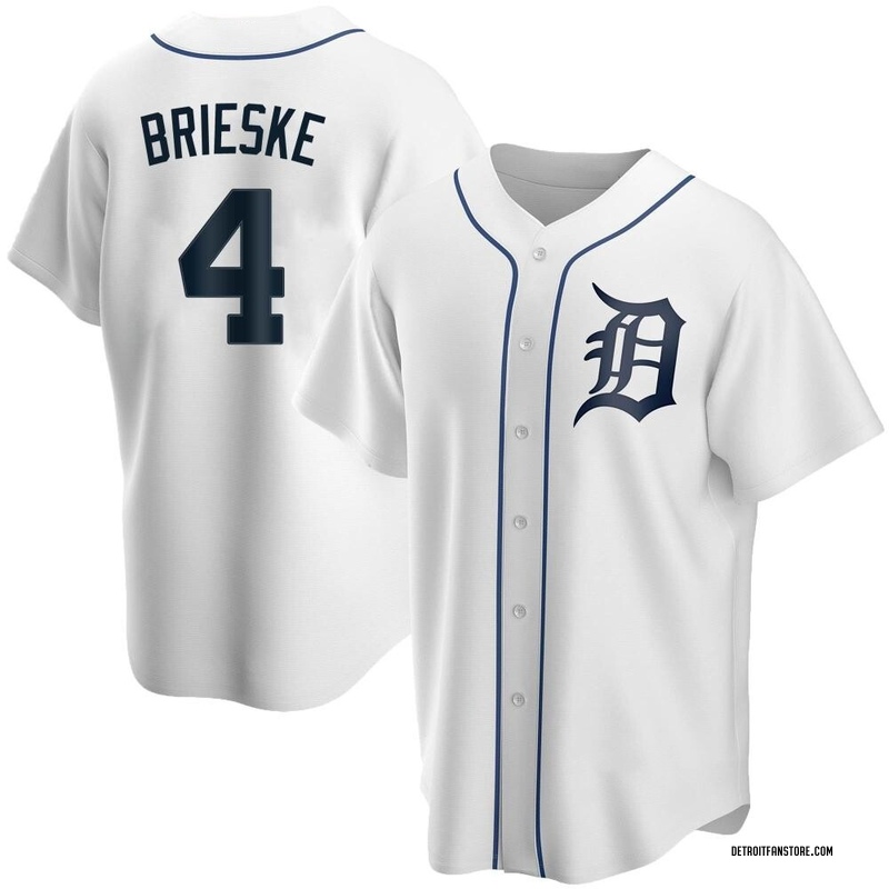 Beau Brieske Men's Detroit Tigers Home Jersey - White Authentic