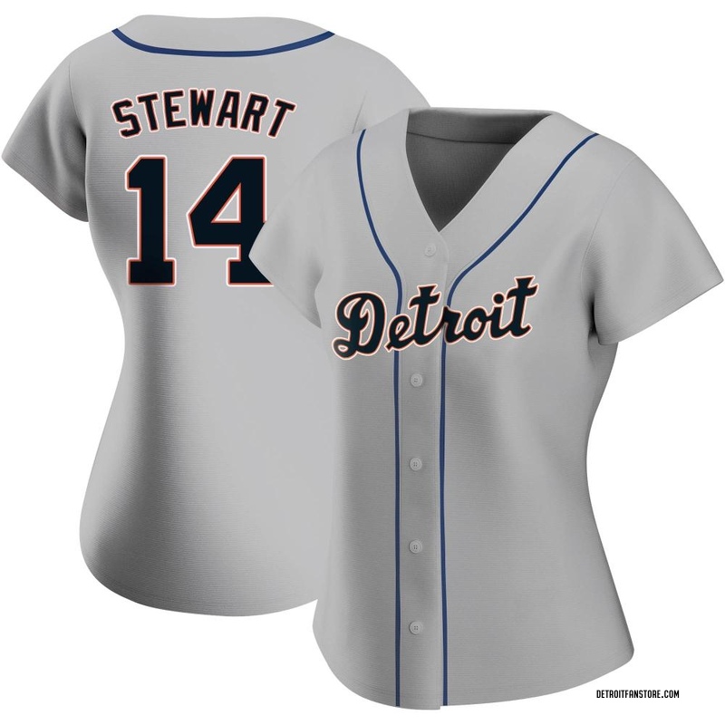 Christin Stewart Women's Detroit Tigers Road Jersey - Gray Authentic