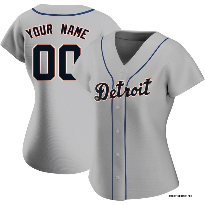 Custom Men's Detroit Tigers Home Jersey - White Replica
