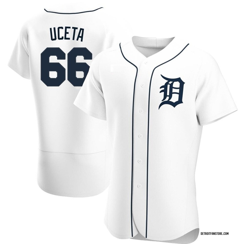 Edwin Uceta Men's Detroit Tigers Home Jersey - White Authentic