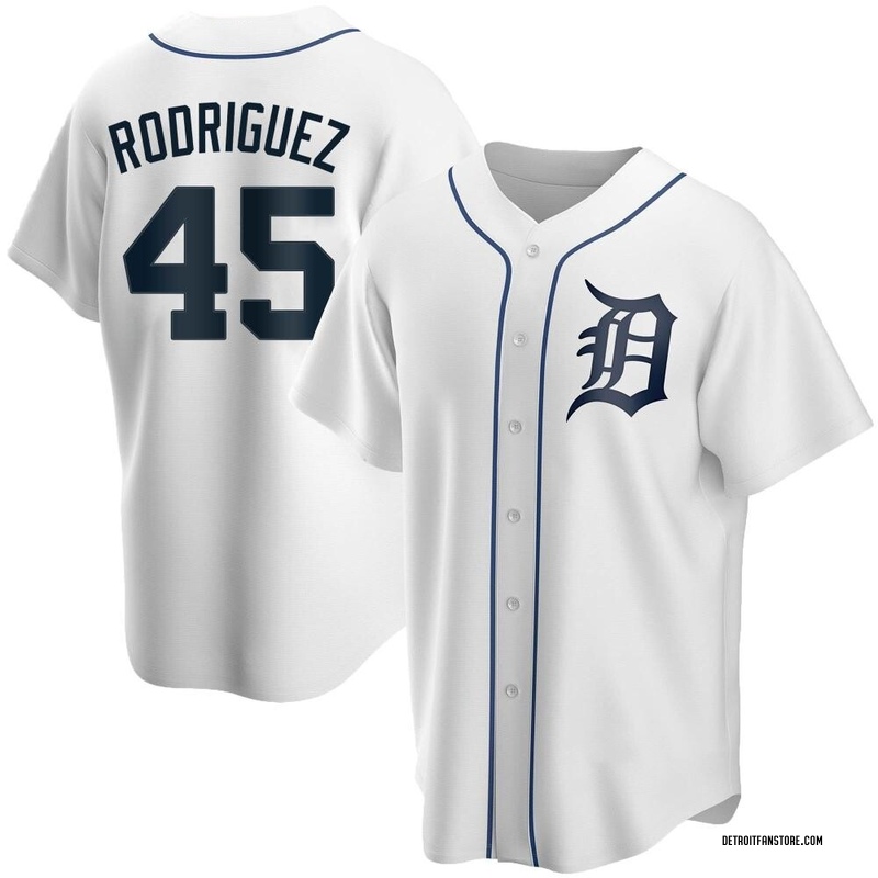 2022 Detroit Tigers Elvin Rodr�guez #45 Game Issued White Jersey El
