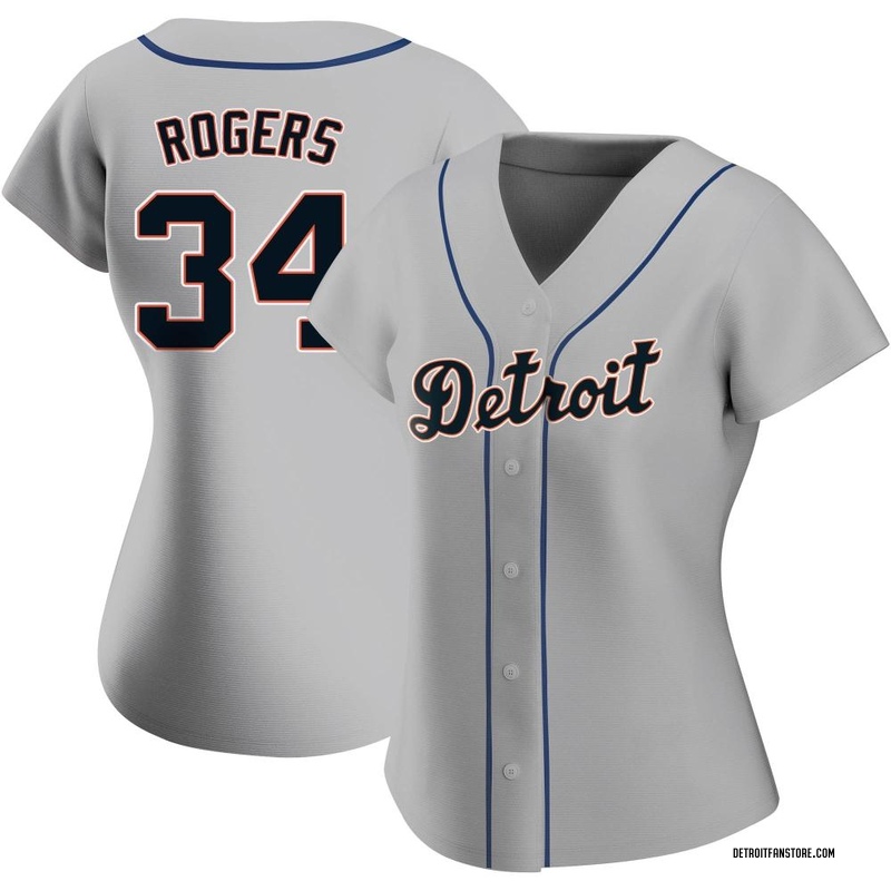 Jake Rogers Men's Detroit Tigers Road Jersey - Gray Authentic