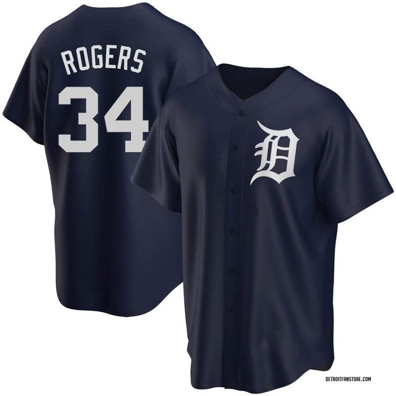 Jake Rogers Youth Detroit Tigers Alternate Jersey - Navy Replica