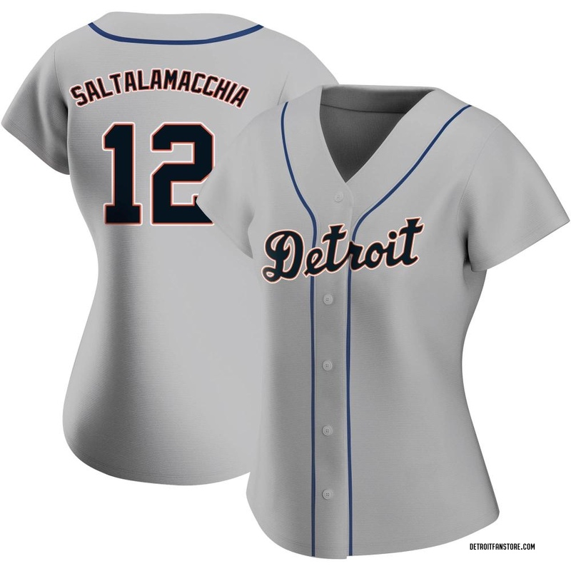 Jarrod Saltalamacchia Women's Detroit Tigers Road Jersey - Gray Authentic
