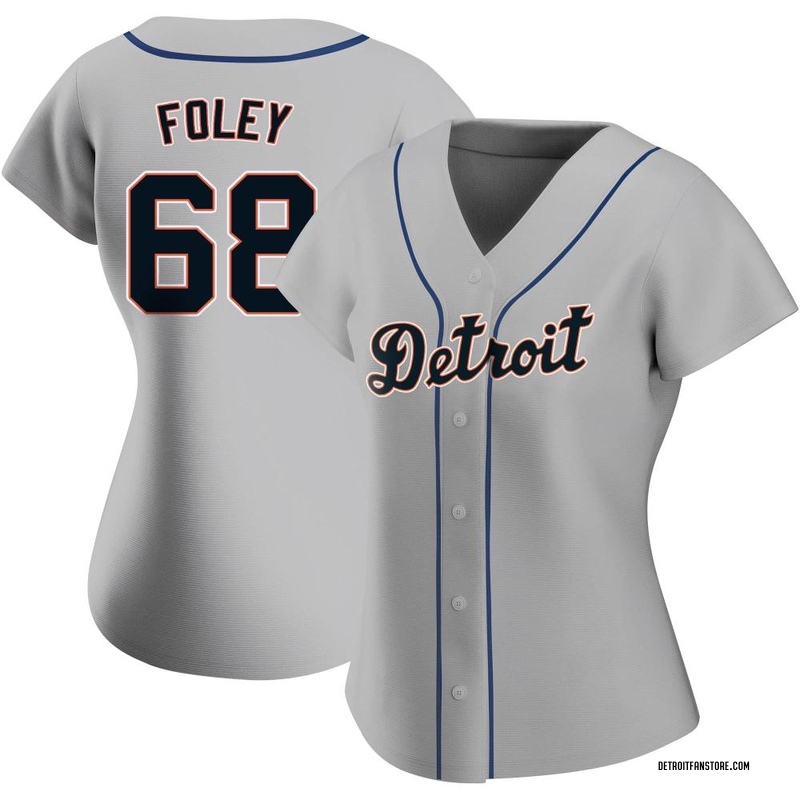 Jason Foley Women's Detroit Tigers Road Jersey - Gray Replica