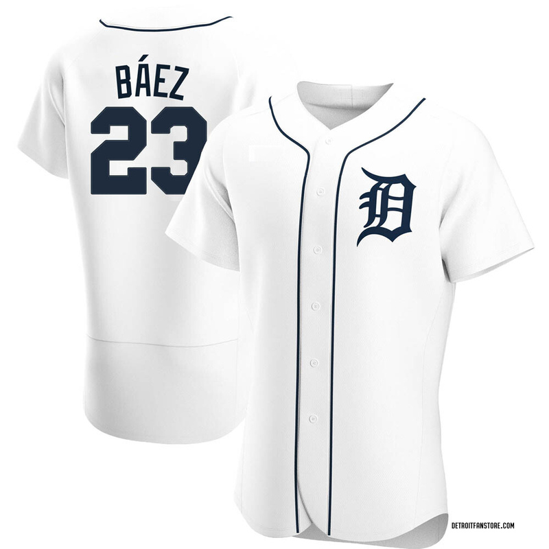 Javi Baez #28 Detroit Tigers Home Wordmark T-Shirt by Vintage Detroit Collection