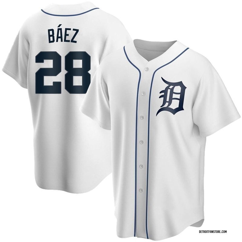 Javier Baez Men's Detroit Tigers Home Jersey - White Replica