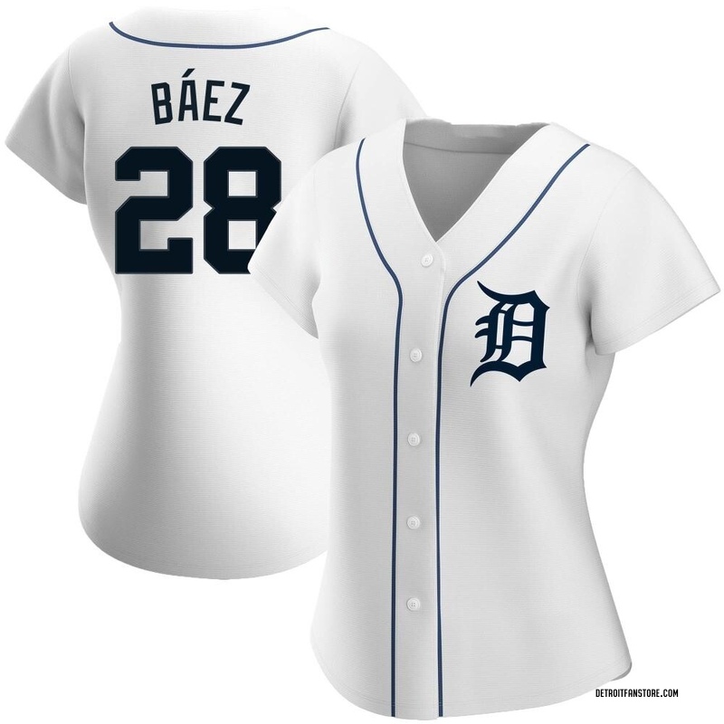 Javier Baez Women's Detroit Tigers Home Jersey - White Authentic