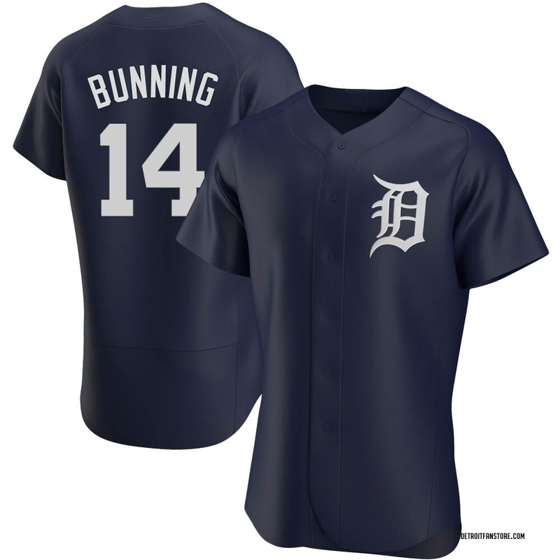 Jim Bunning Men's Detroit Tigers Alternate Jersey - Navy Authentic