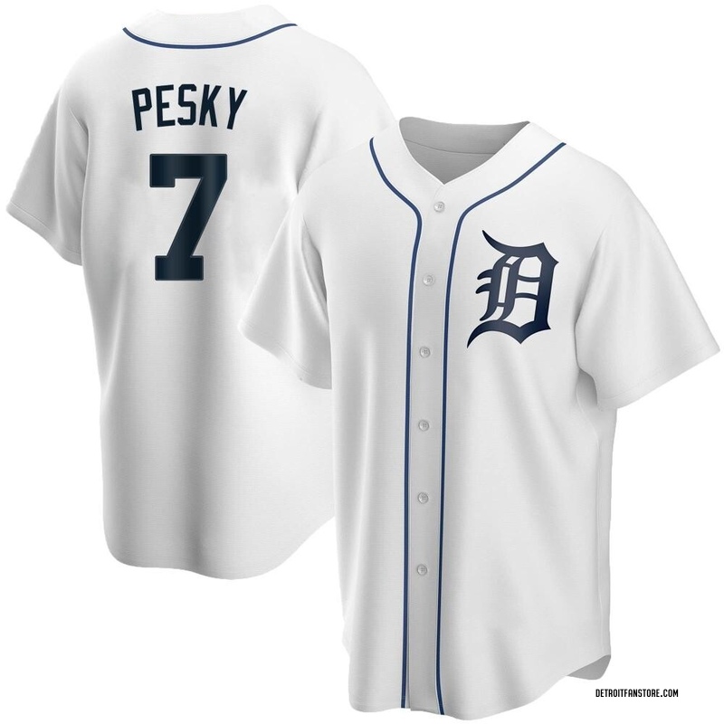 Johnny Pesky Men's Detroit Tigers Home Jersey - White Replica