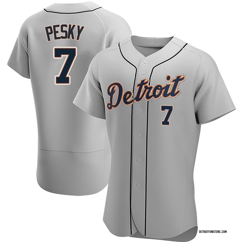 Johnny Pesky Men's Detroit Tigers Pitch Fashion Jersey - Black Replica