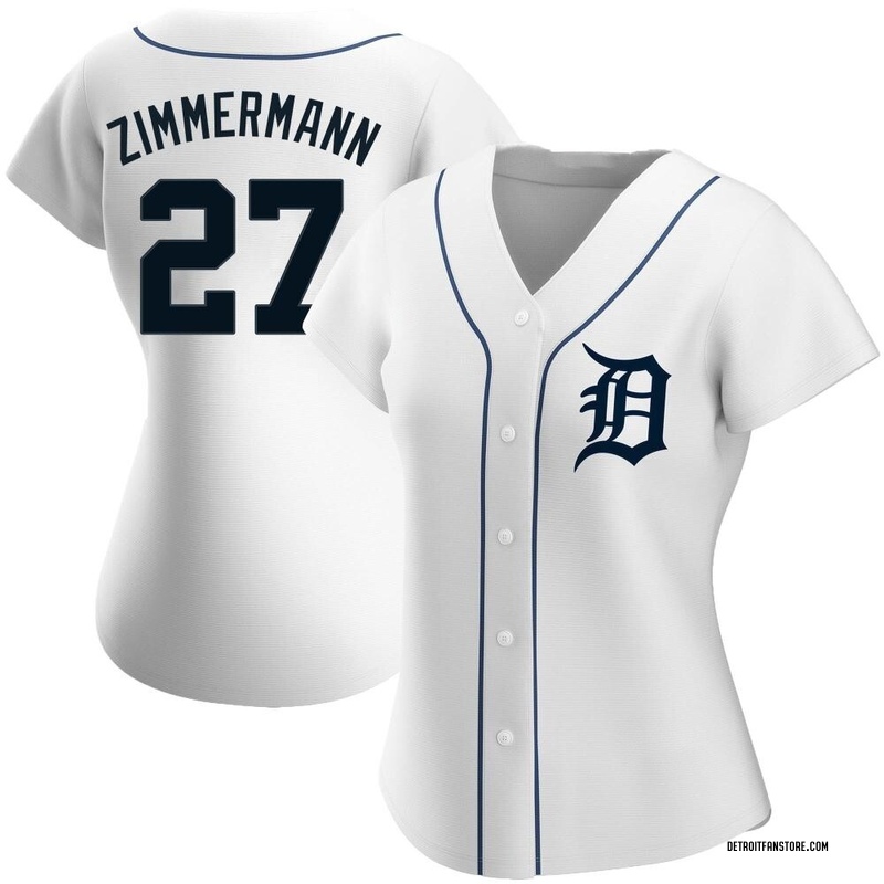 Detroit Tigers 27 Jordan Zimmermann Majestic White Cool Base Player Jersey