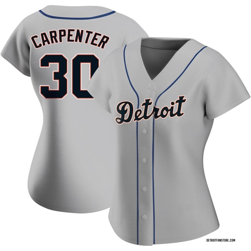 Custom Youth Detroit Tigers Road Jersey - Gray Replica