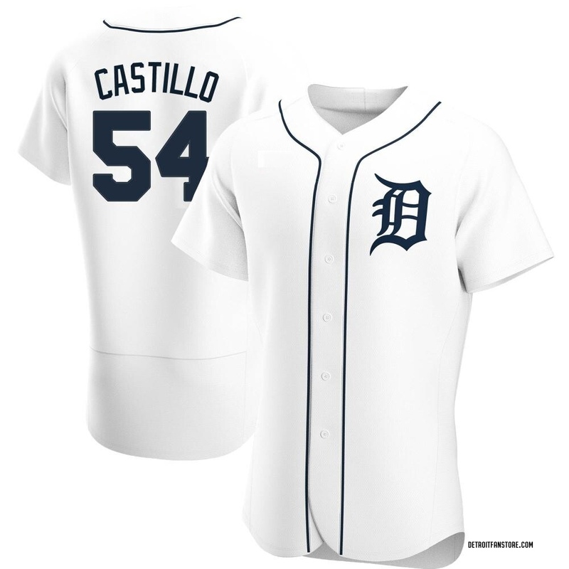 Luis Castillo Men's Detroit Tigers Home Jersey - White Authentic