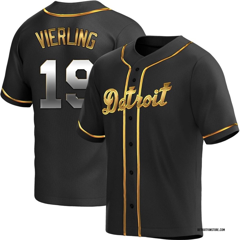 Matt Vierling Men's Detroit Tigers Alternate Jersey - Black Holographic  Replica