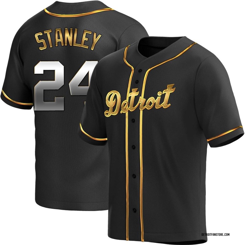 Mickey Stanley Men's Detroit Tigers Alternate Jersey - Black Golden Replica