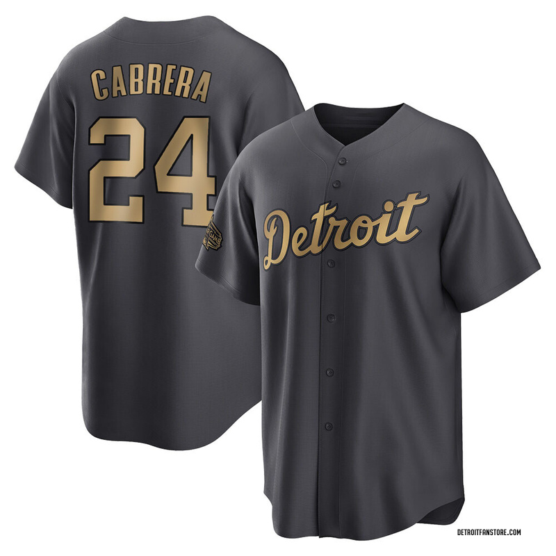 Detroit Tigers Miguel Cabrera 24 2022-23 All-Star Game AL Charcoal Jersey -  Bluefink