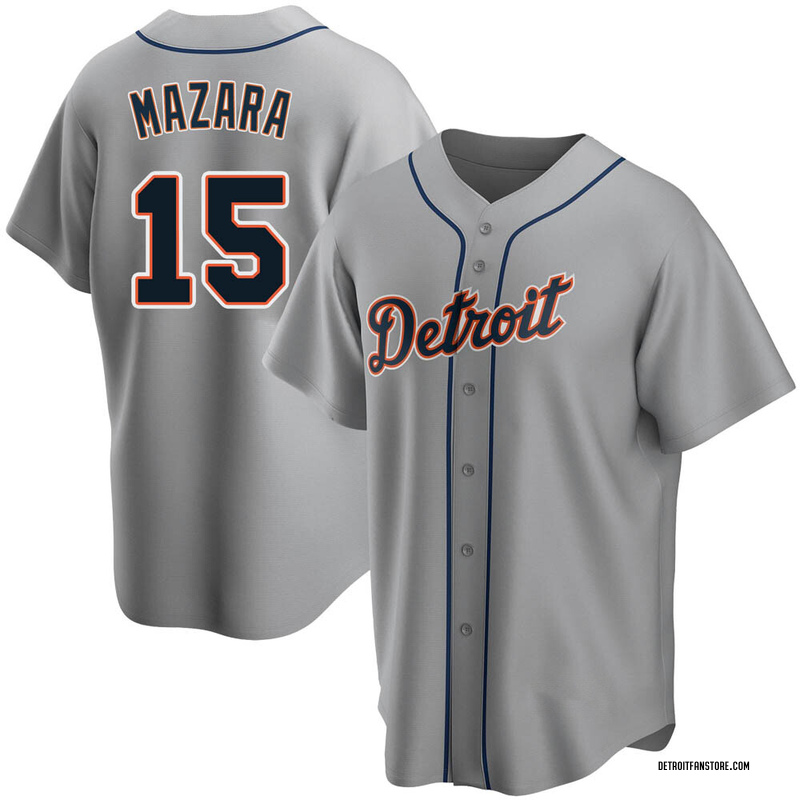 Nomar Mazara Men's Detroit Tigers Road Jersey - Gray Replica