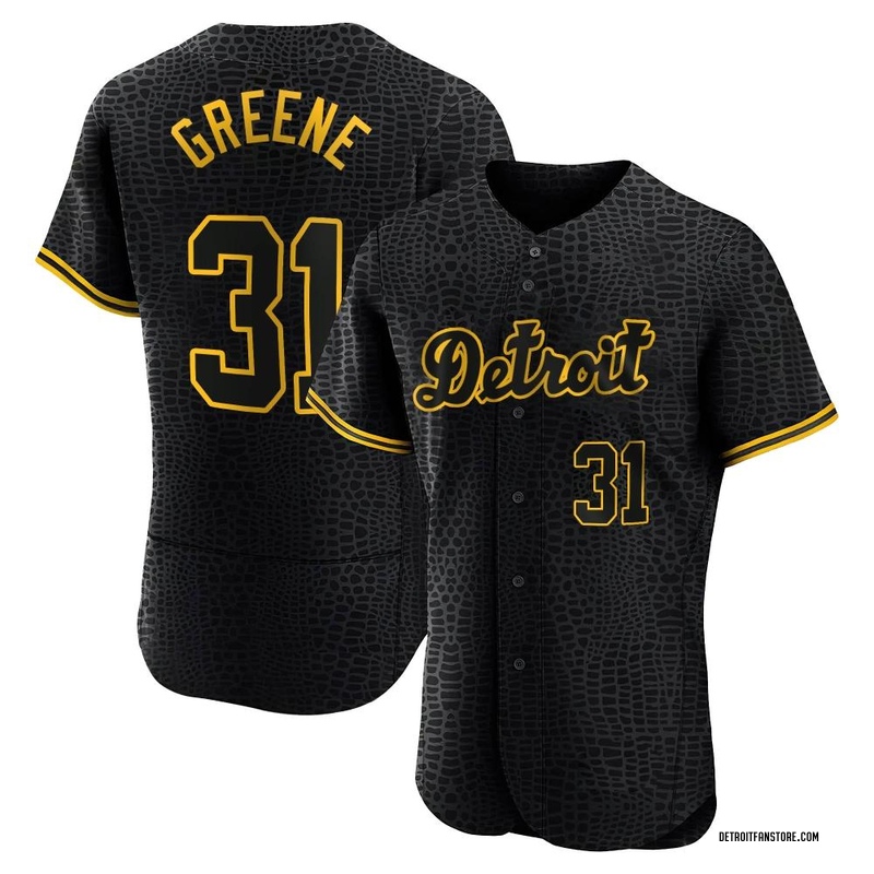 Riley Greene Detroit Tigers Men's Green Backer Long Sleeve T-Shirt - Navy
