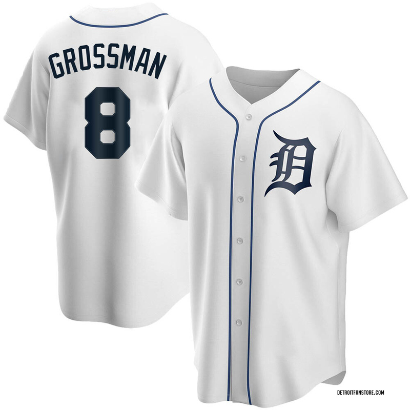 Robbie Grossman #8 Detroit Tigers Men's Nike Home Replica Jersey by Vintage Detroit Collection