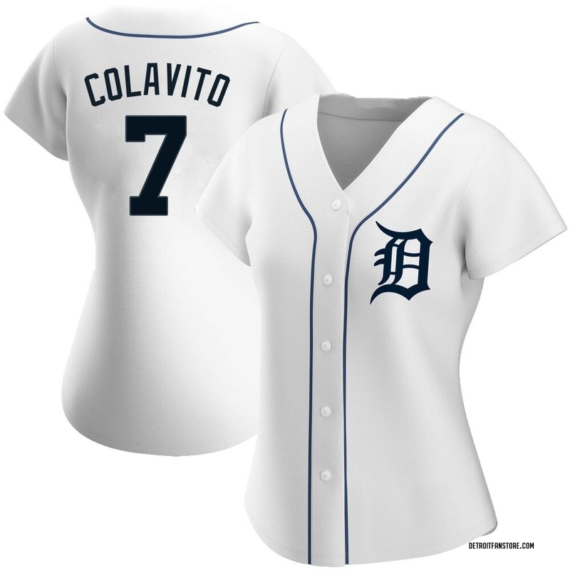 Rocky Colavito Men's Detroit Tigers Home Jersey - White Replica