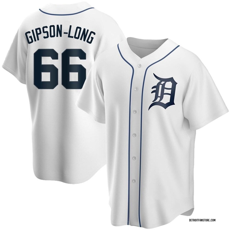 Custom Men's Detroit Tigers Home Jersey - White Replica
