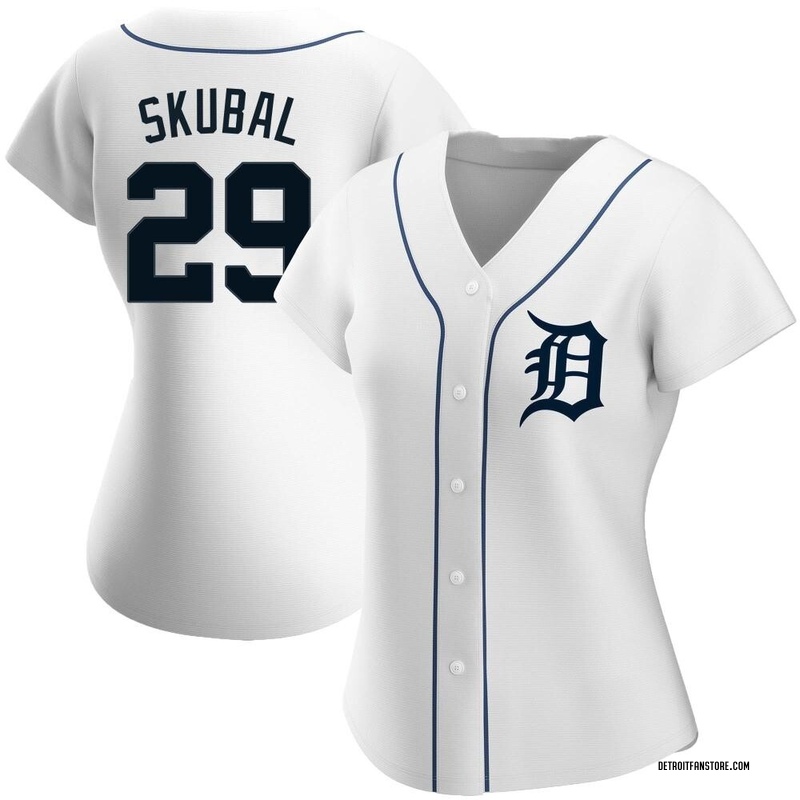 Nike Detroit Tigers White Home Tarik Skubal Official Replica Jersey