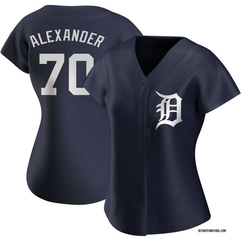 Tyler Alexander 70 Detroit Tigers Navy Alternate Jersey - Dingeas