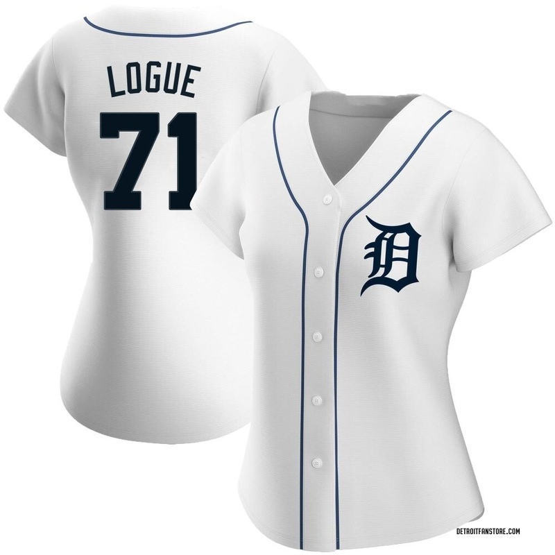 Zach Logue Men's Detroit Tigers Home Jersey - White Replica