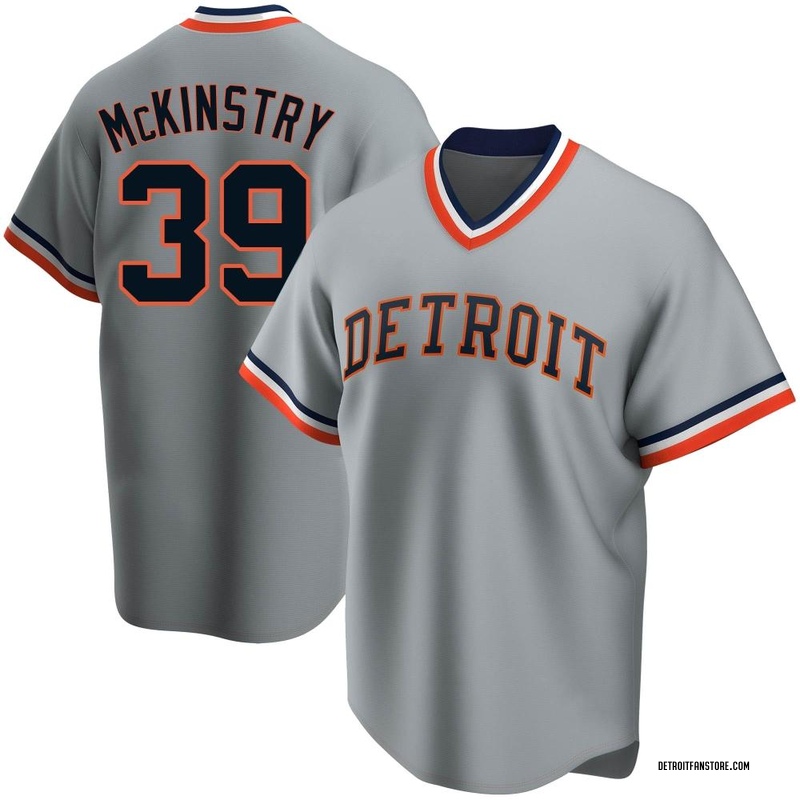 Zach McKinstry Men's Detroit Tigers Road Jersey - Gray Authentic