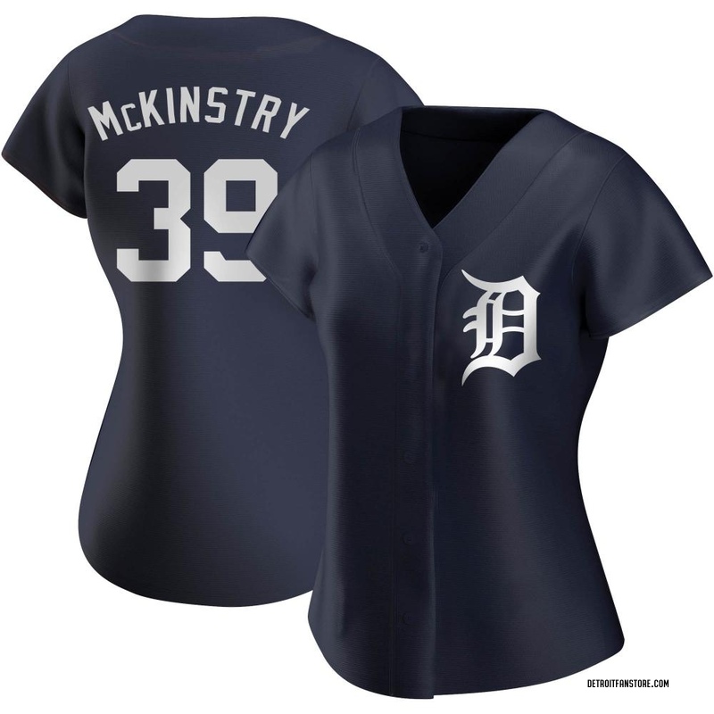 Custom Men's Detroit Tigers Alternate Jersey - Navy Authentic